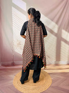 Ajarakh Soft Cotton Tassel Shrug