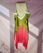 Shibori Modal Plain Multi Kaftan - Unstiched