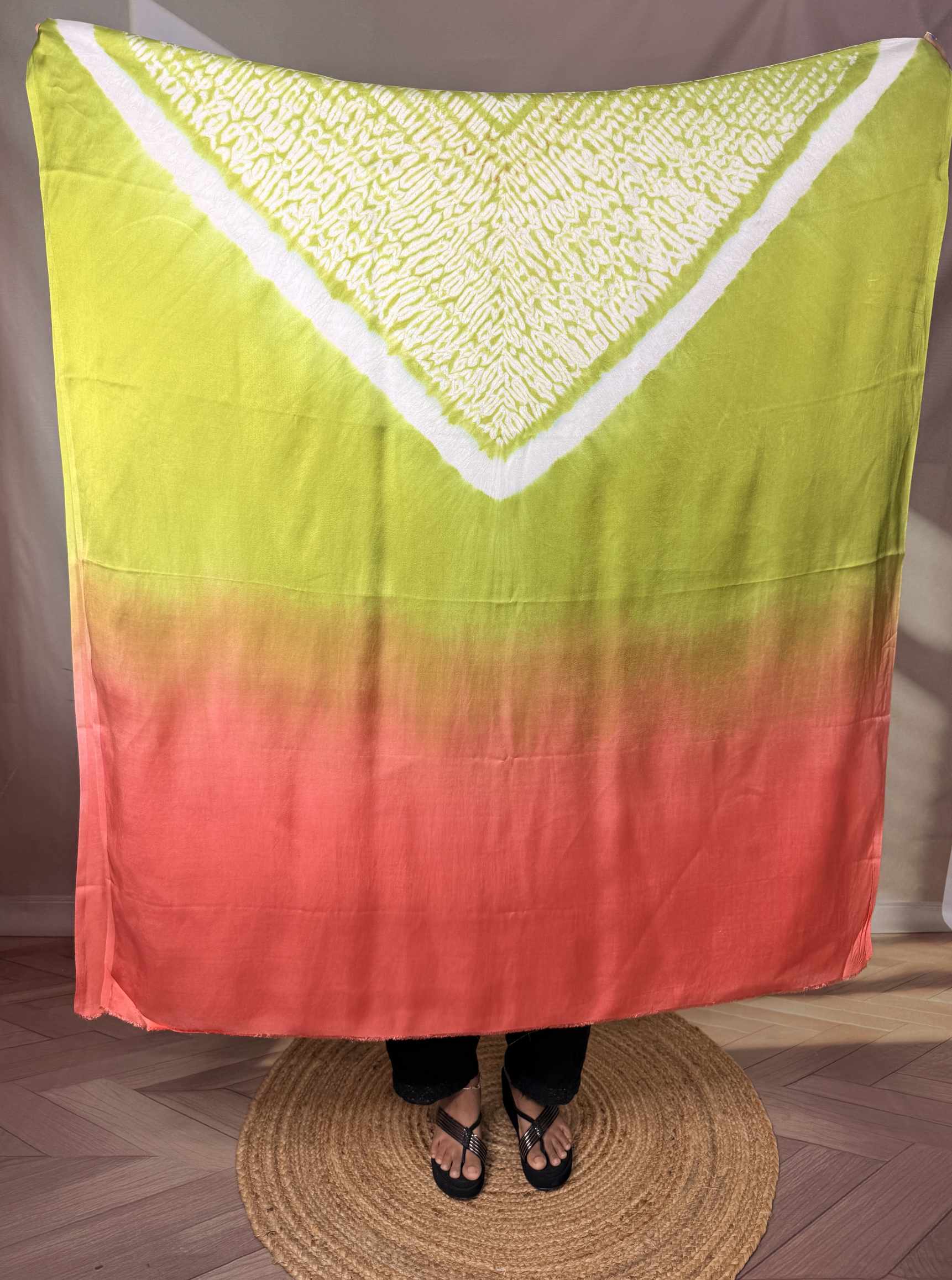 Shibori Modal Plain Multi Kaftan - Unstiched