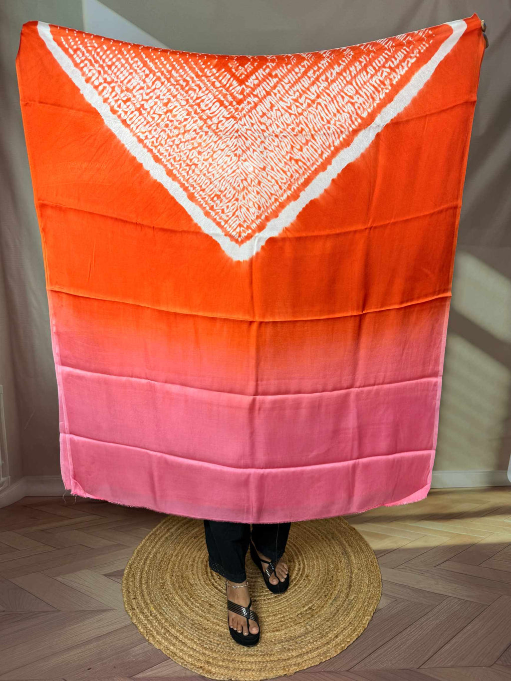 Shibori Modal Plain Multi Kaftan - Unstiched