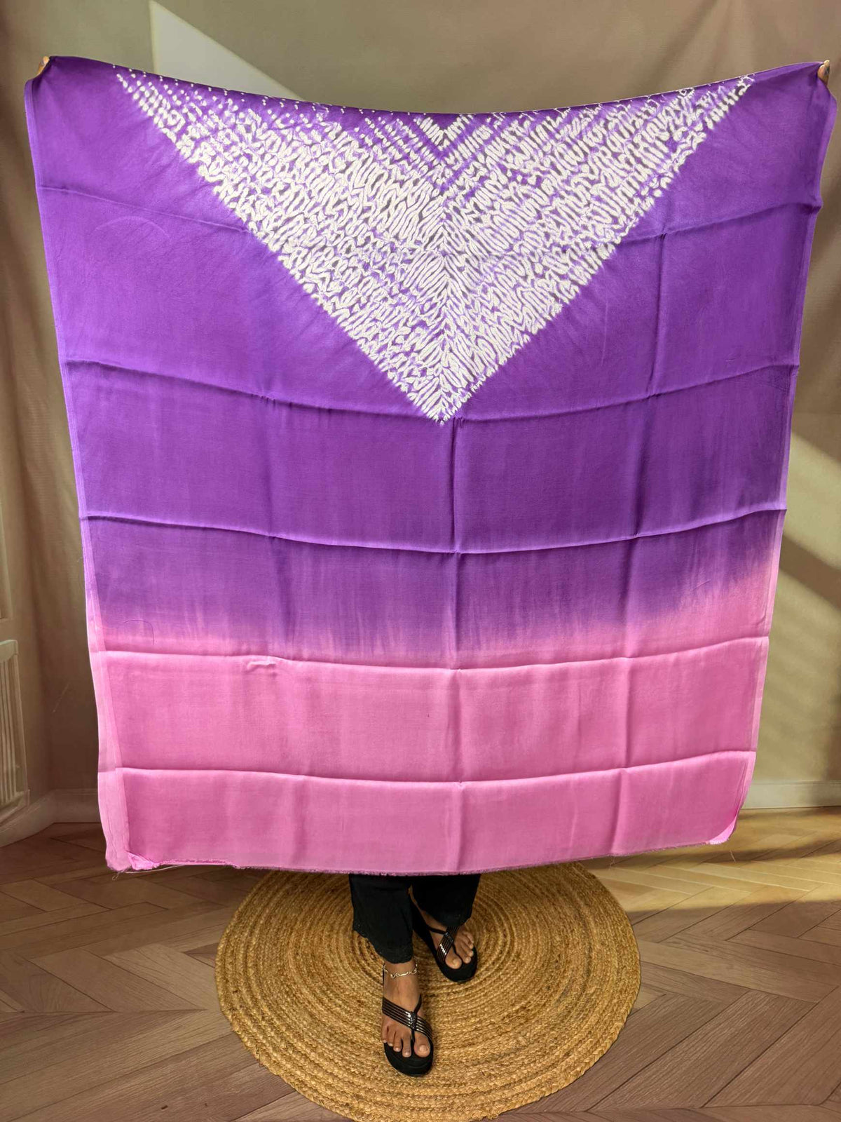 Shibori Modal Plain Multi Kaftan - Unstiched