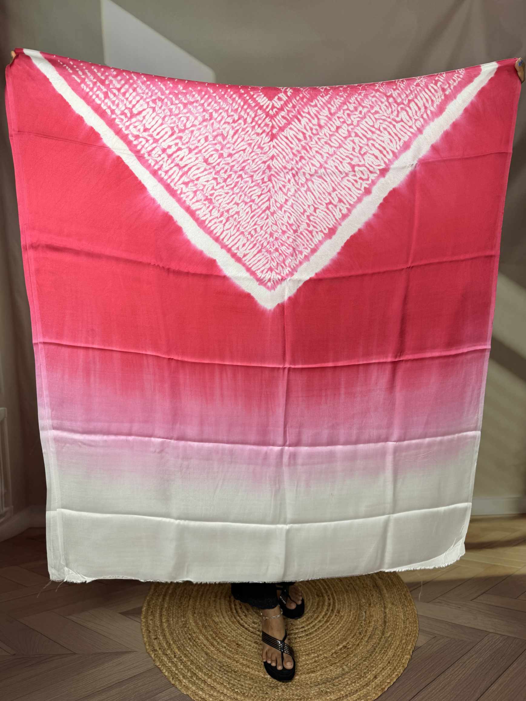 Shibori Modal Plain Multi Kaftan - Unstiched