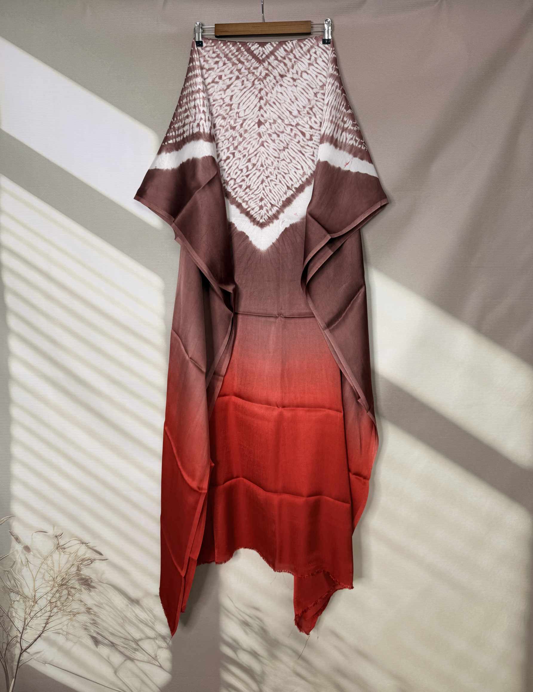 Shibori Modal Plain Multi Kaftan - Unstiched