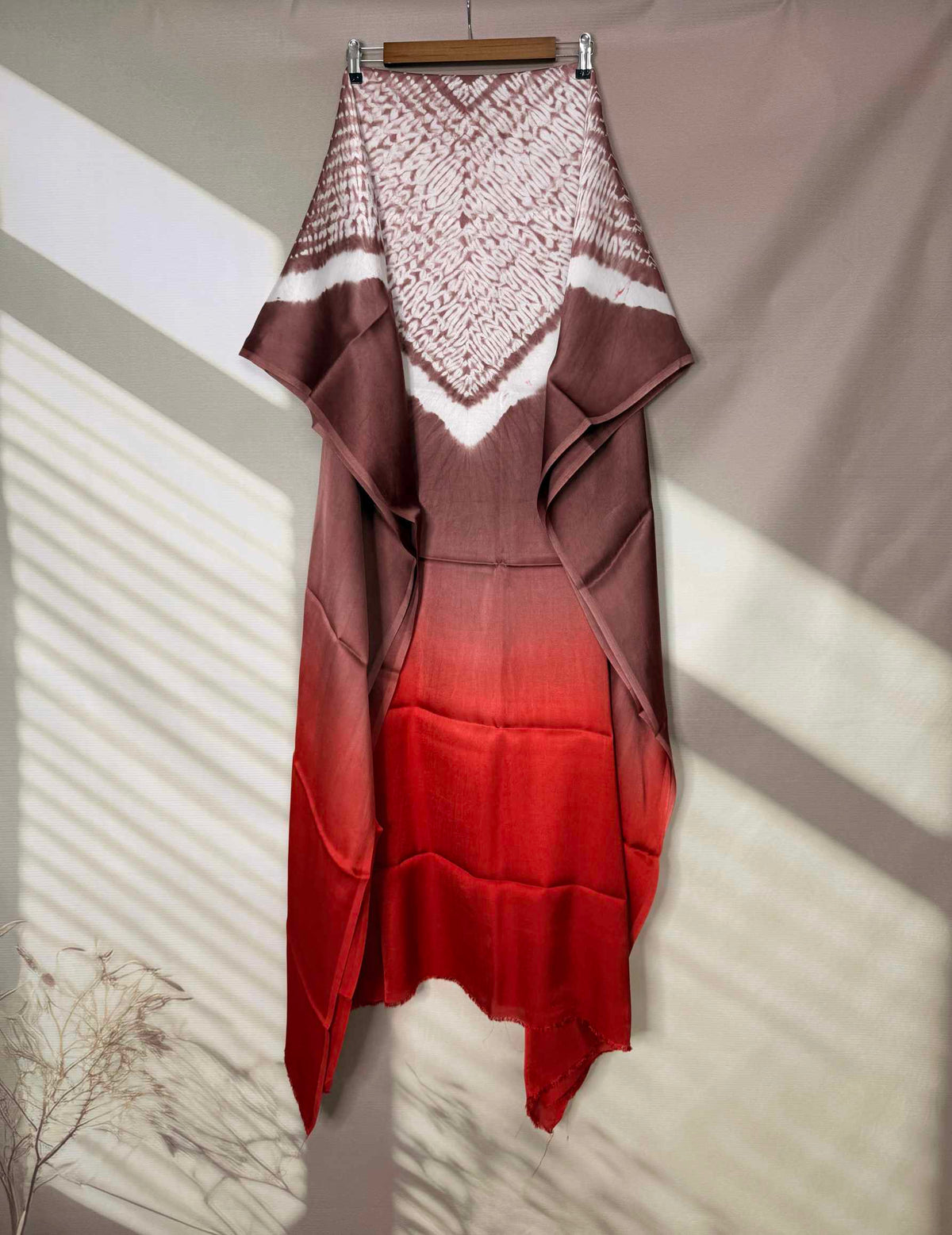 Shibori Modal Plain Multi Kaftan - Unstiched