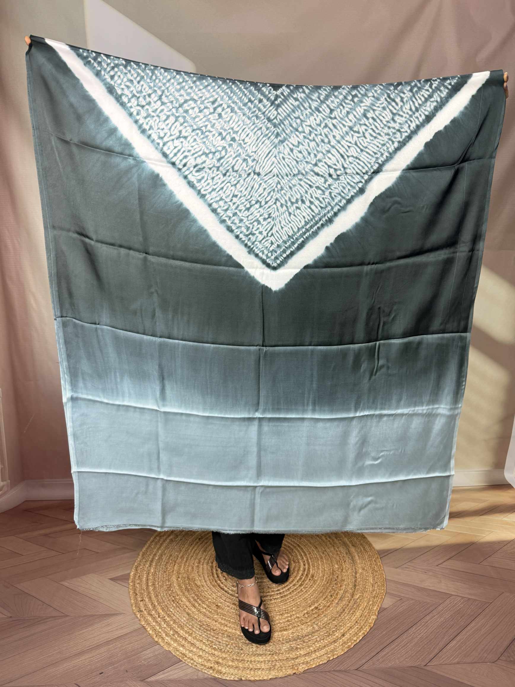 Shibori Modal Plain Multi Kaftan - Unstiched