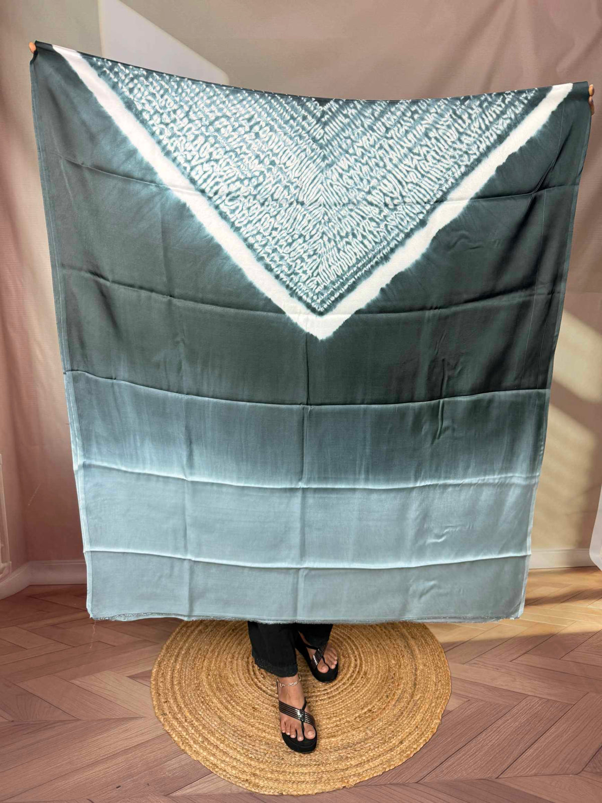 Shibori Modal Plain Multi Kaftan - Unstiched