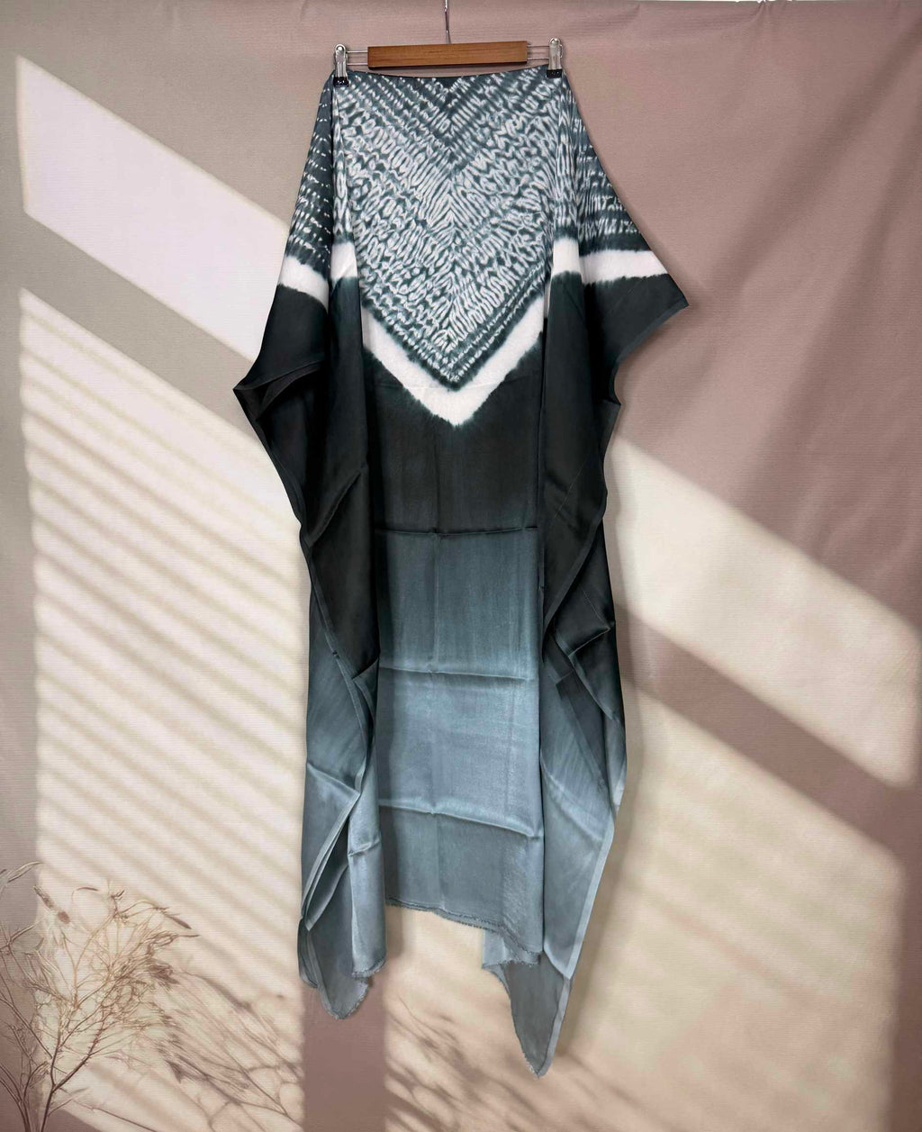 Shibori Modal Plain Multi Kaftan - Unstiched