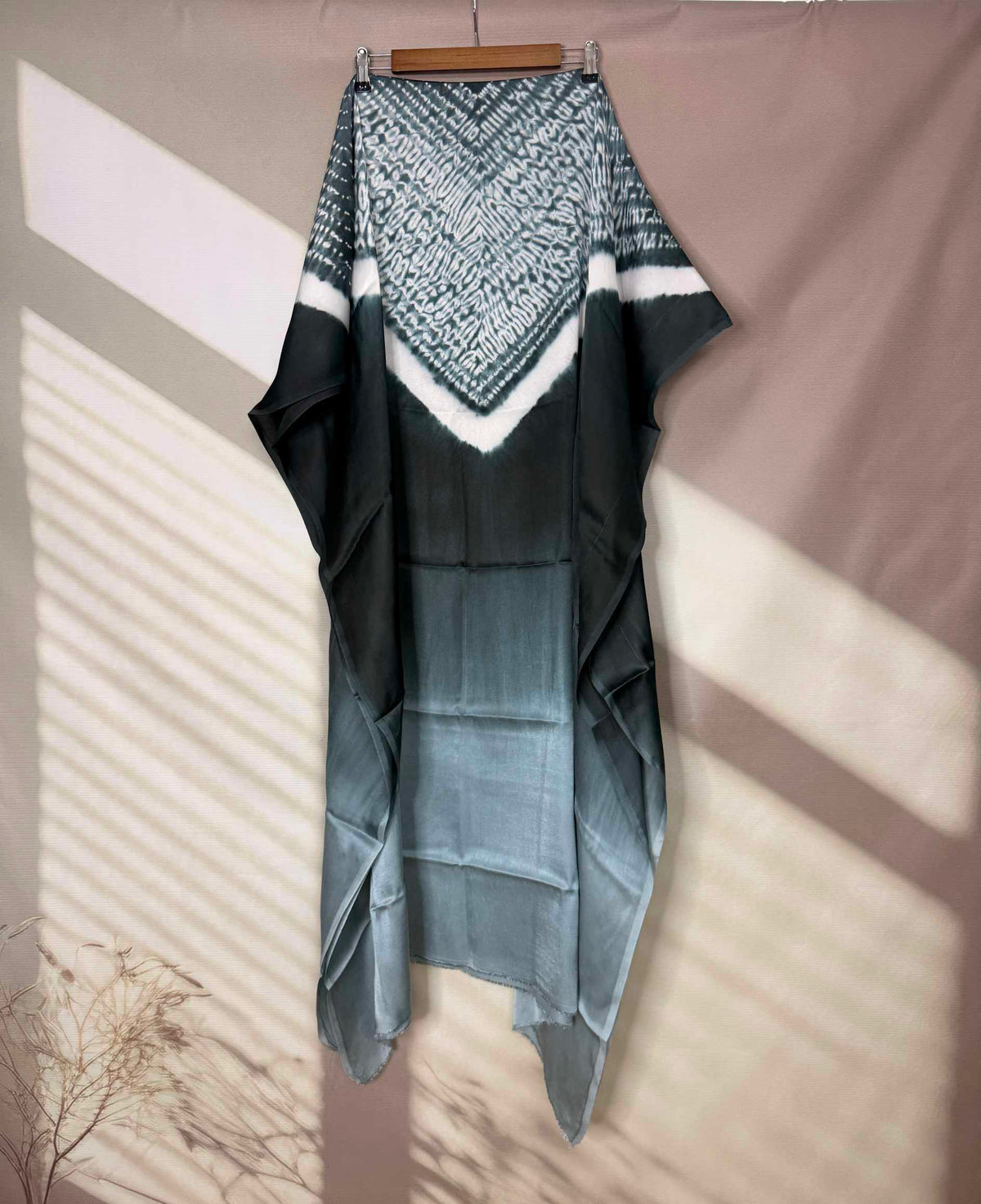 Shibori Modal Plain Multi Kaftan - Unstiched