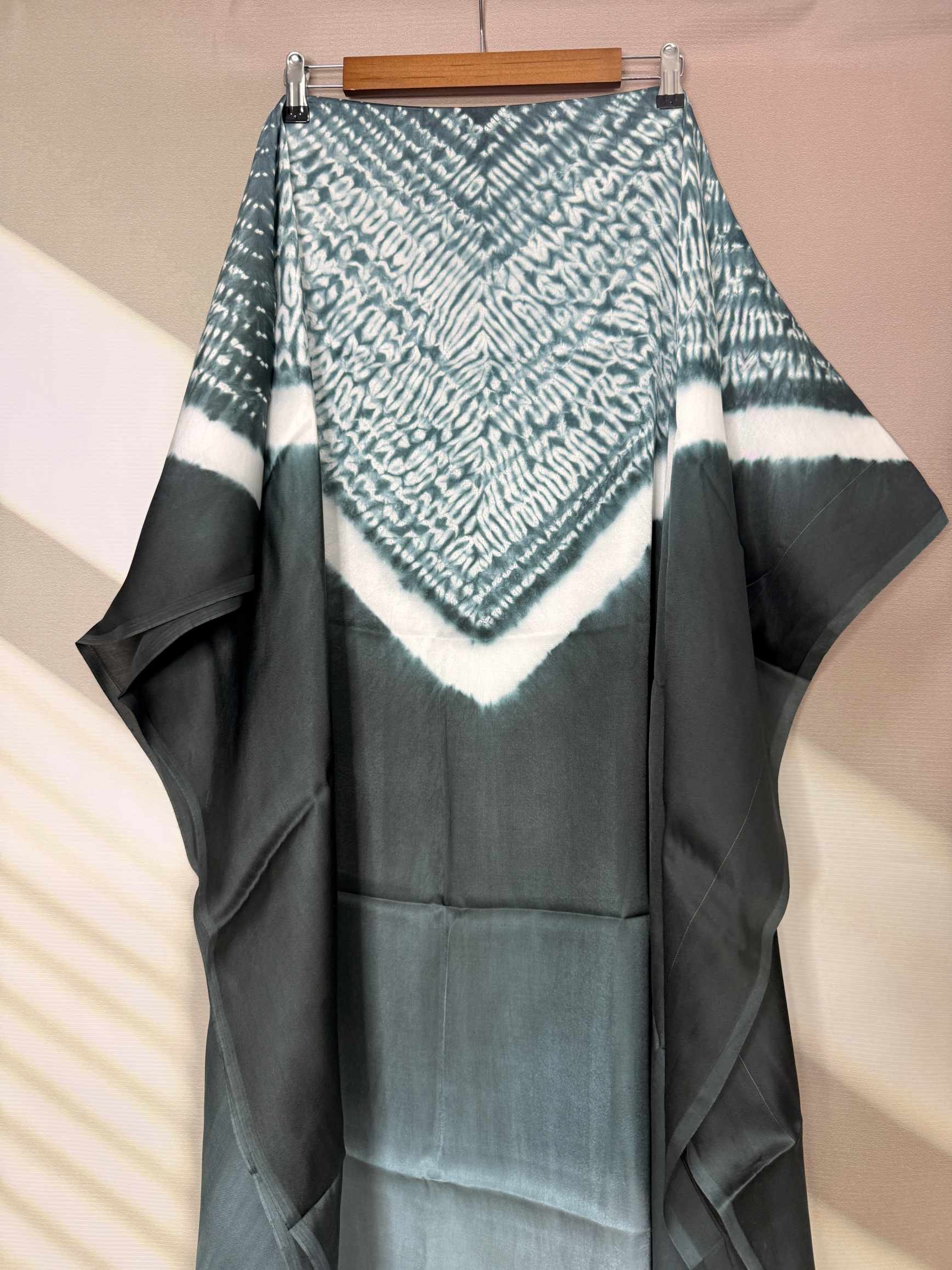 Shibori Modal Plain Multi Kaftan - Unstiched