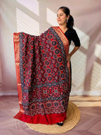 Ajarakh Dola Jari Dupatta