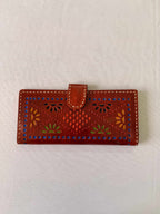 Brown Punching Flap Leather Wallet