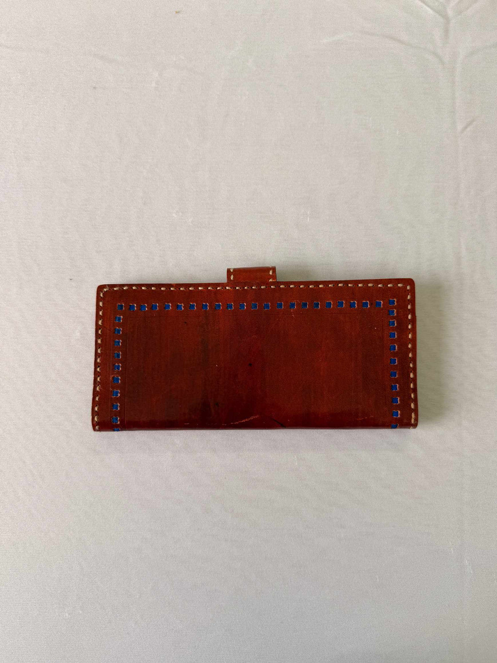 Brown Punching Flap Leather Wallet