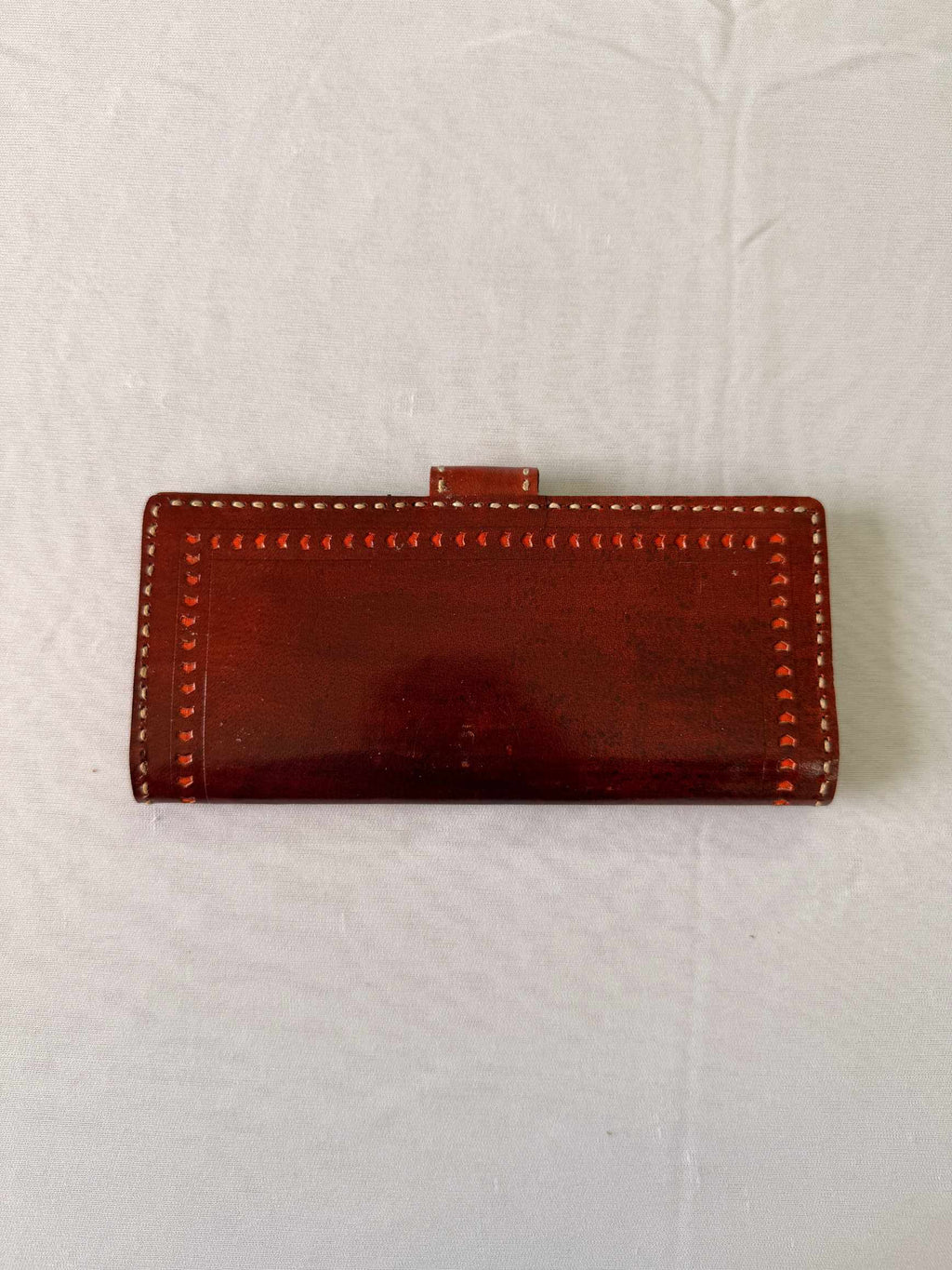 Brown Punching Flap Leather Wallet