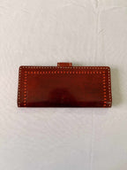 Brown Punching Flap Leather Wallet
