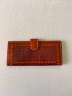 Brown Punching Flap Leather Wallet