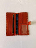 Brown Punching Flap Leather Wallet