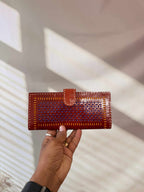 Brown Punching Flap Leather Wallet