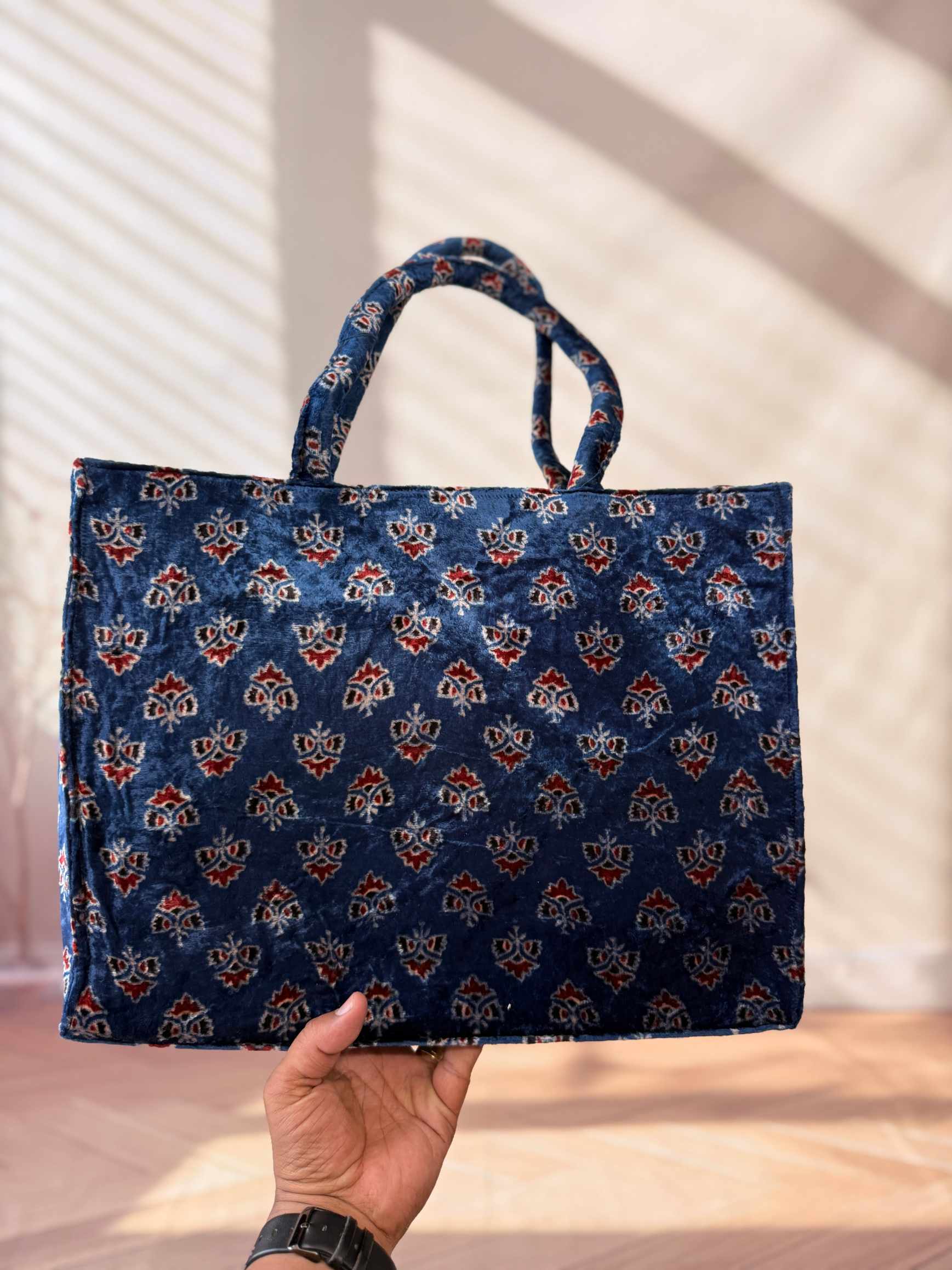 Welvet Ajarakh Tote Bag & Wallet Combo