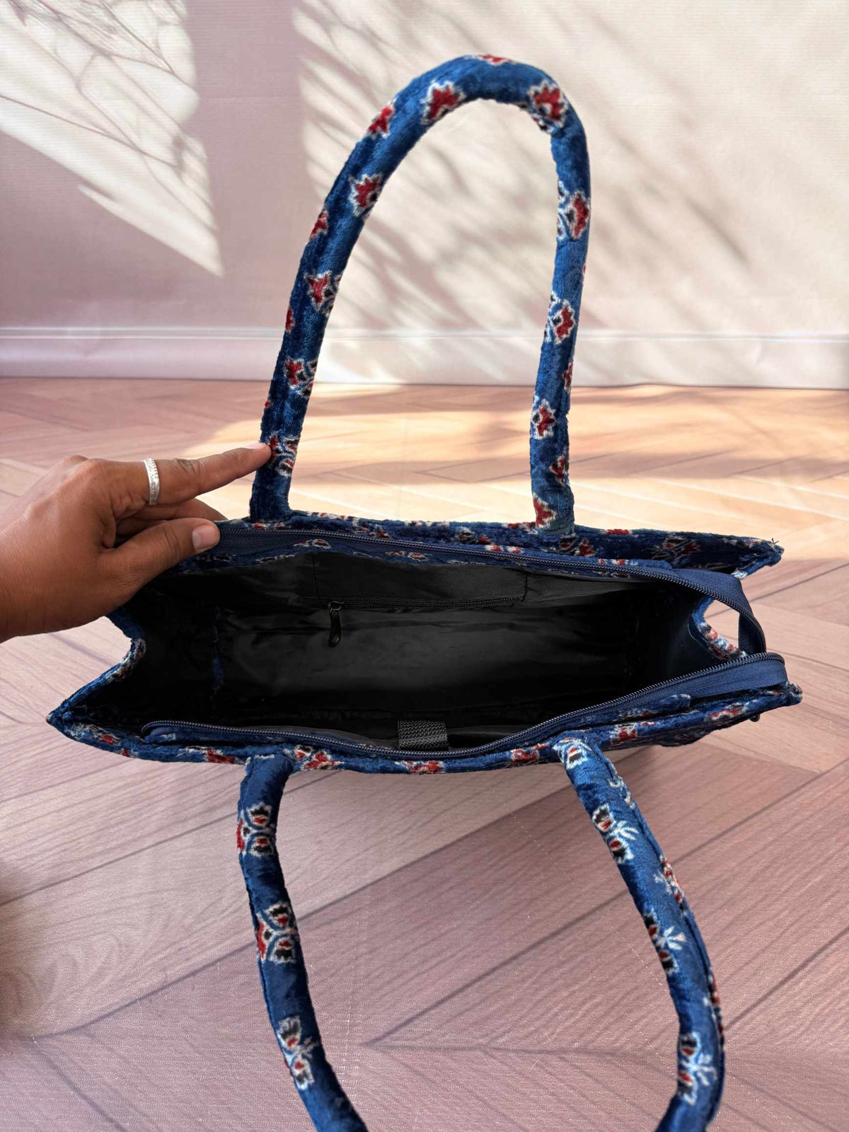 Welvet Ajarakh Tote Bag & Wallet Combo