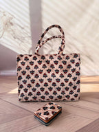Welvet Ajarakh Tote Bag & Wallet Combo
