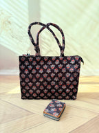 Welvet Ajarakh Tote Bag & Wallet Combo