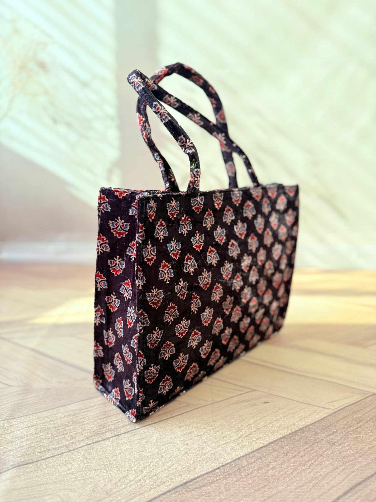 Welvet Ajarakh Tote Bag & Wallet Combo