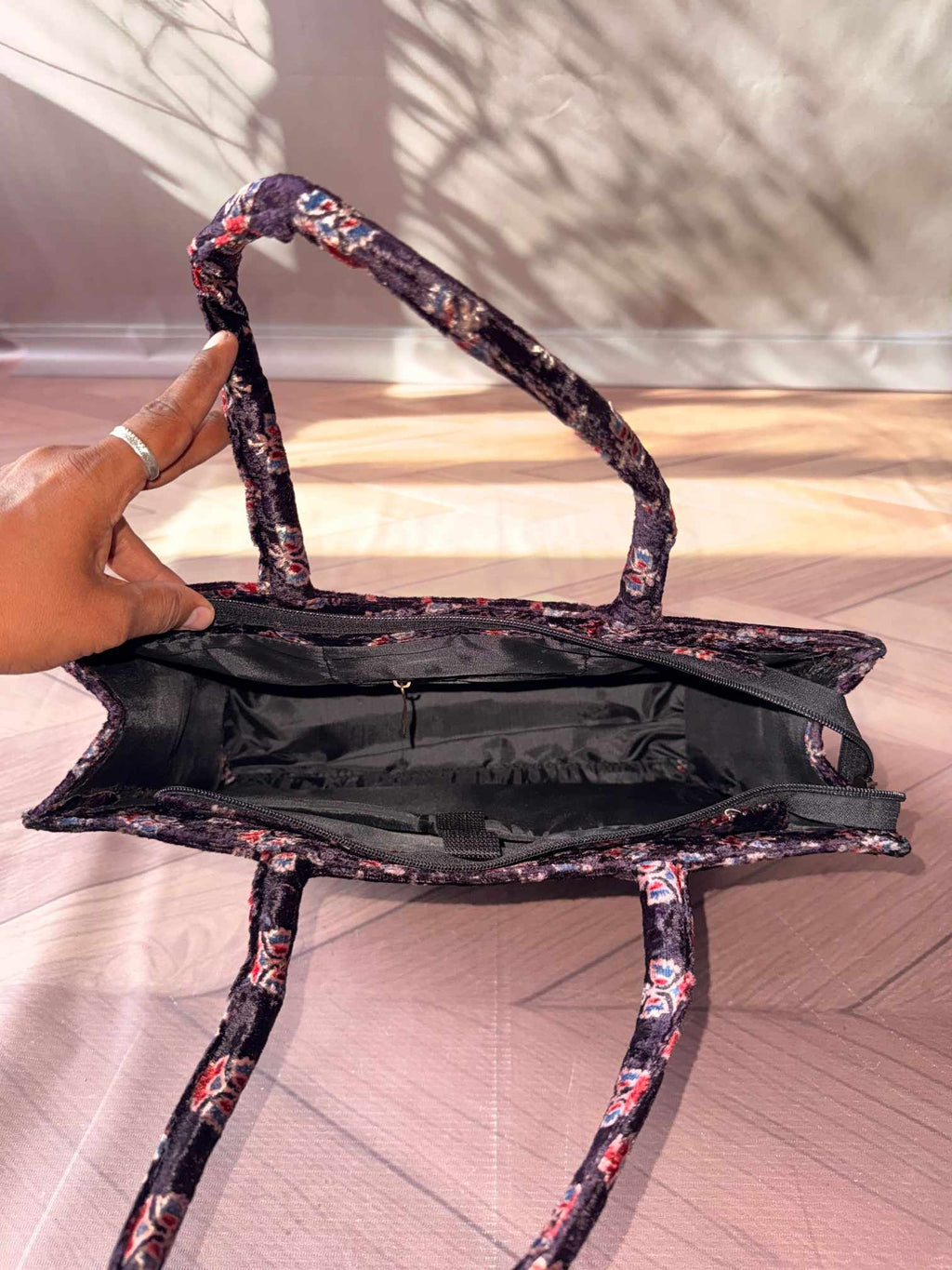 Welvet Ajarakh Tote Bag & Wallet Combo