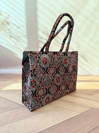 Welvet Ajarakh Tote Bag & Wallet Combo