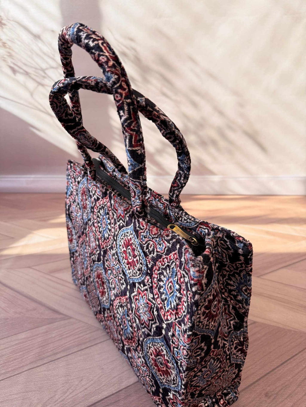 Welvet Ajarakh Tote Bag & Wallet Combo