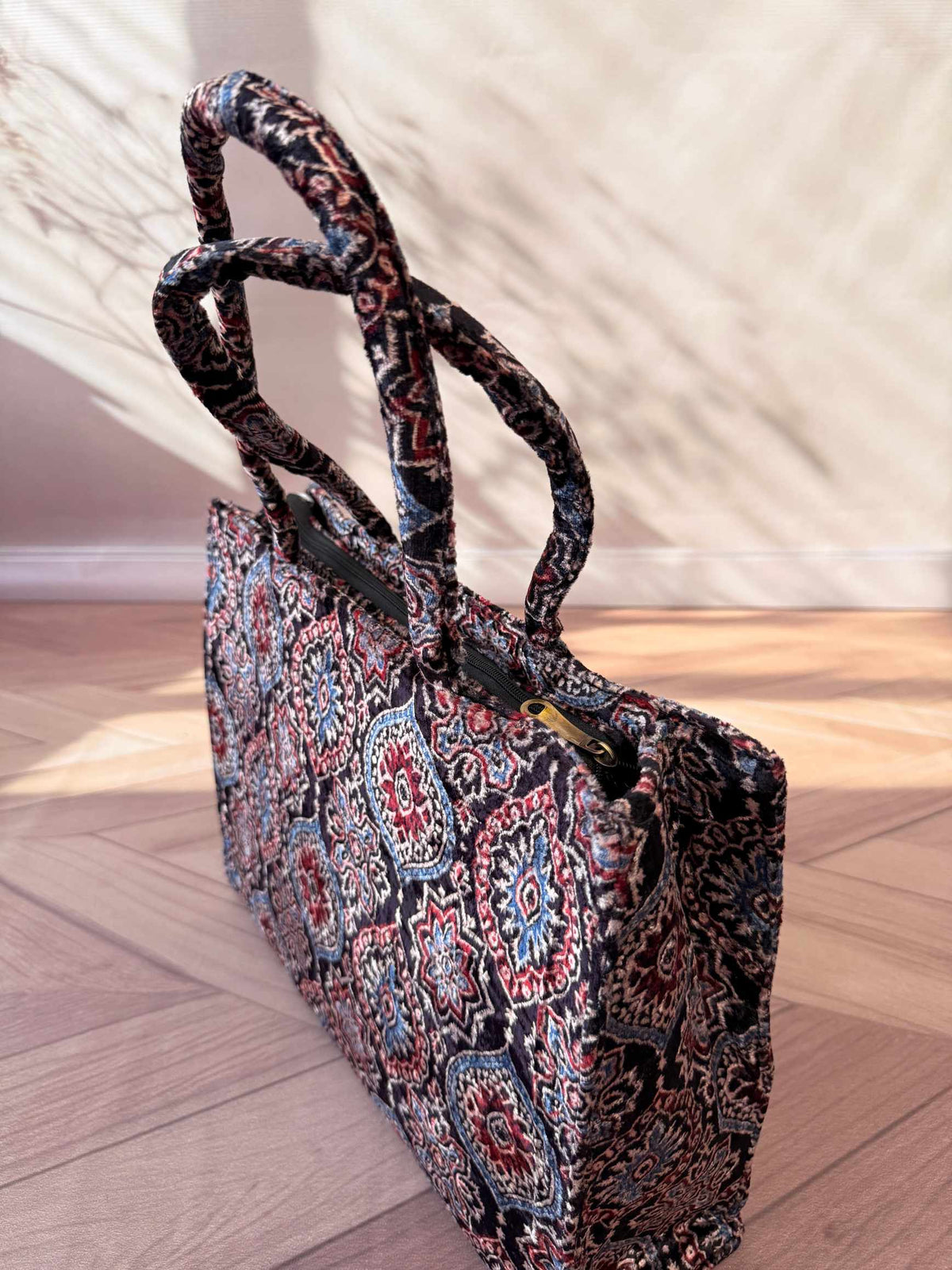Welvet Ajarakh Tote Bag & Wallet Combo
