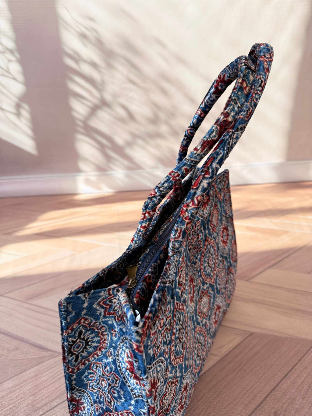 Welvet Ajarakh Tote Bag & Wallet Combo