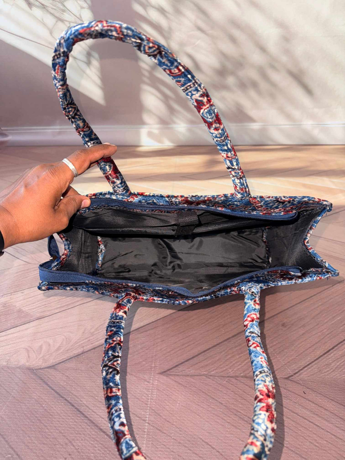 Welvet Ajarakh Tote Bag & Wallet Combo