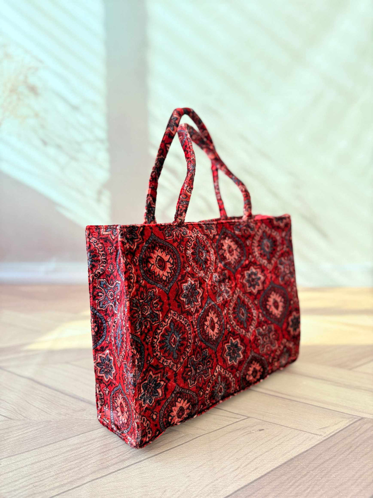 Welvet Ajarakh Tote Bag & Wallet Combo