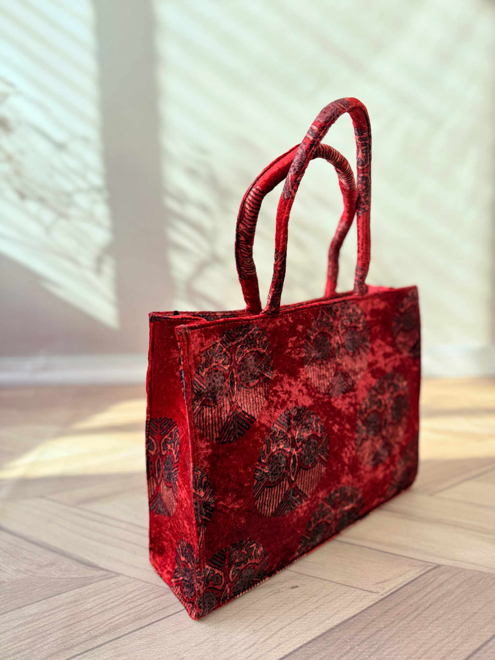 Welvet Ajarakh Tote Bag & Wallet Combo