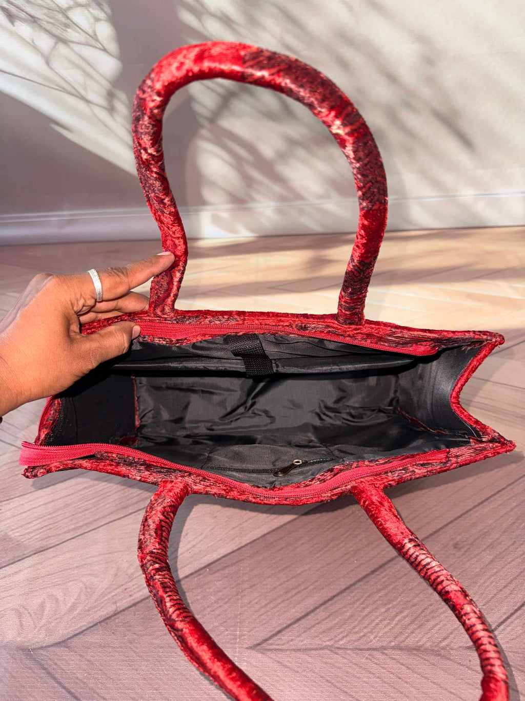 Welvet Ajarakh Tote Bag & Wallet Combo