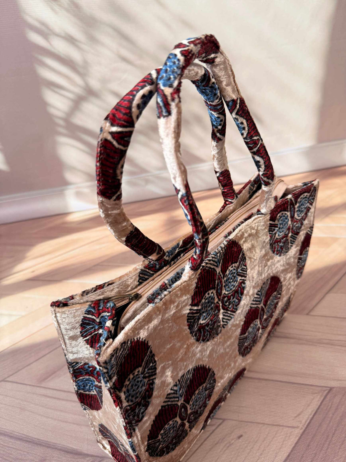 Welvet Ajarakh Tote Bag & Wallet Combo