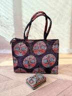 Welvet Ajarakh Tote Bag & Wallet Combo