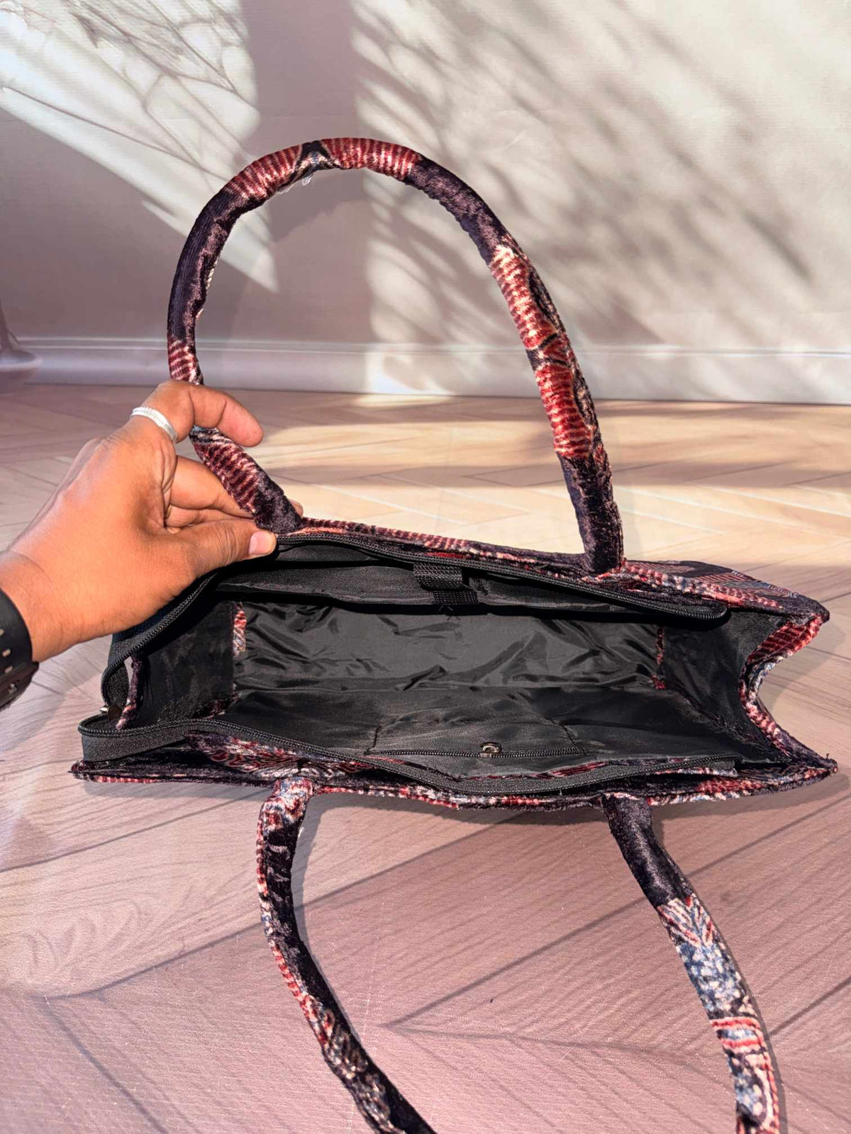 Welvet Ajarakh Tote Bag & Wallet Combo