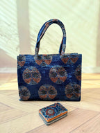 Welvet Ajarakh Tote Bag & Wallet Combo
