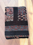 Handcrafted Ajarakh Patchwork Cotton Quilt / Rajai /Bedcover