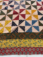 Handcrafted Ajarakh Patchwork Cotton Quilt / Rajai /Bedcover