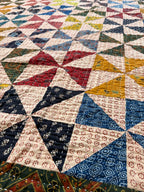 Handcrafted Ajarakh Patchwork Cotton Quilt / Rajai /Bedcover
