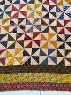 Handcrafted Ajarakh Patchwork Cotton Quilt / Rajai /Bedcover