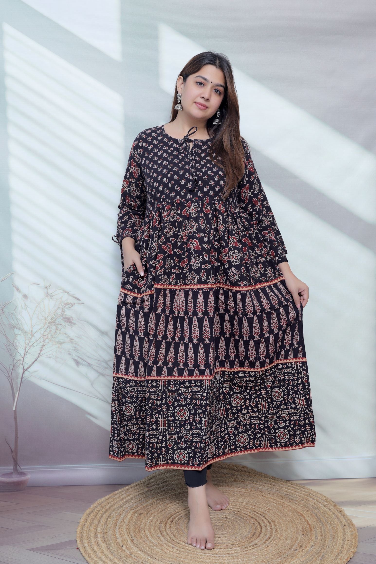 Naira Ajarakh Tessal Cotton Long Kurti/One Piece