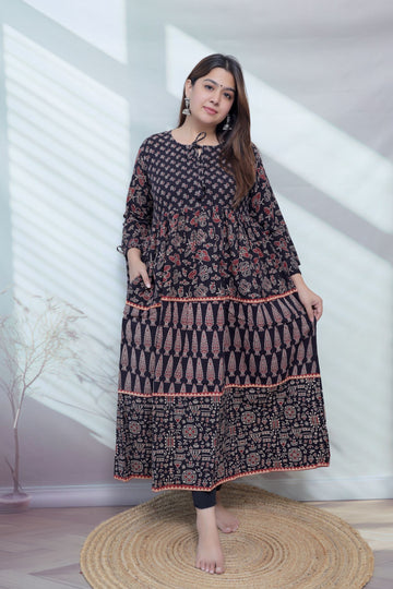 Naira Ajarakh Tessal Cotton Long Kurti/One Piece