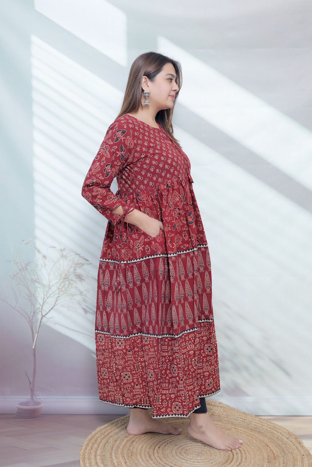 Naira Ajarakh Tessal Cotton Long Kurti/One Piece