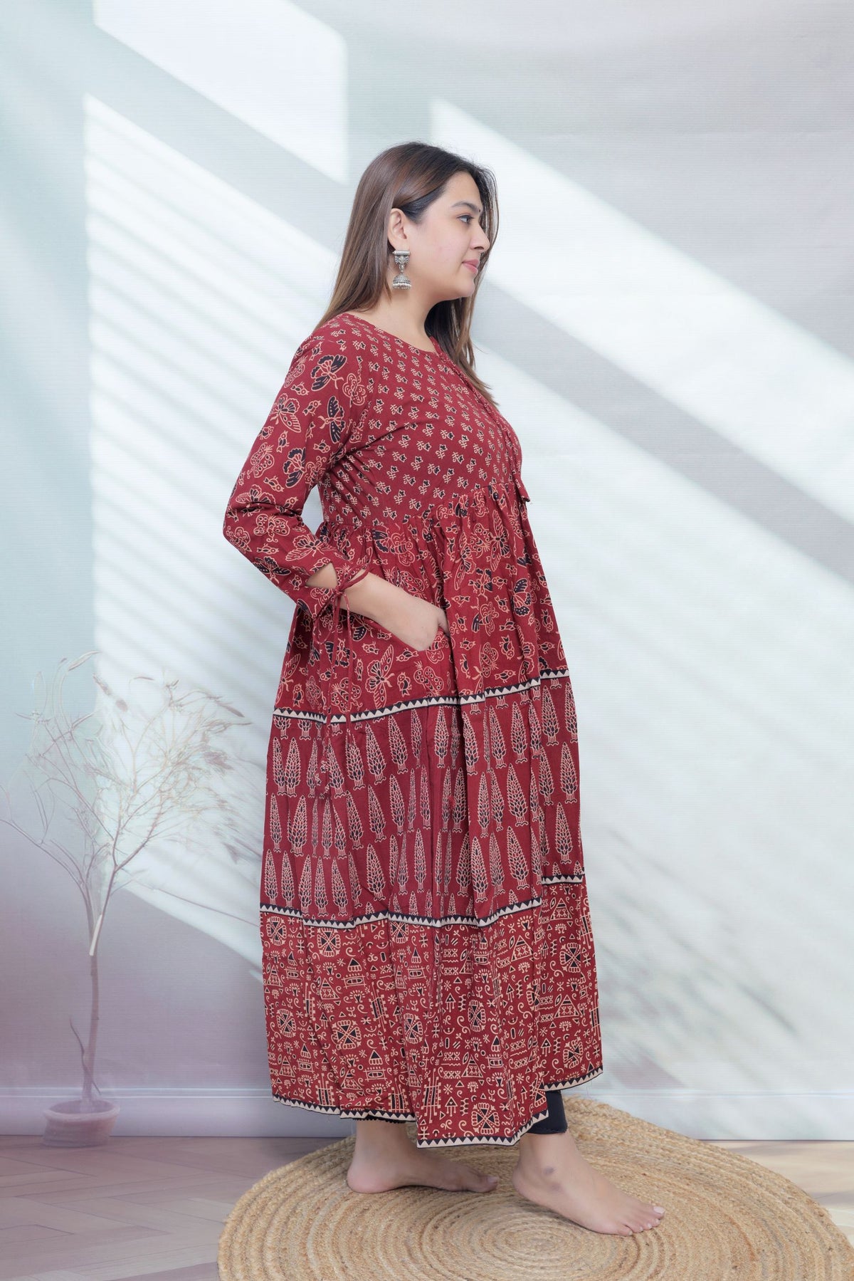 Naira Ajarakh Tessal Cotton Long Kurti/One Piece