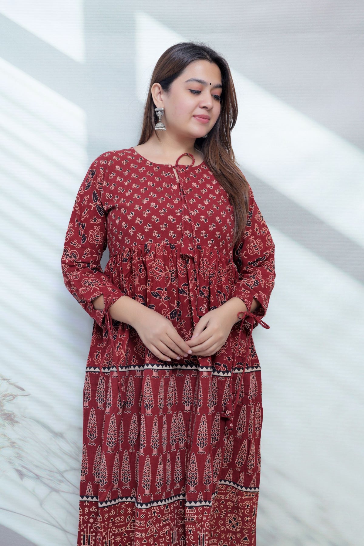 Naira Ajarakh Tessal Cotton Long Kurti/One Piece