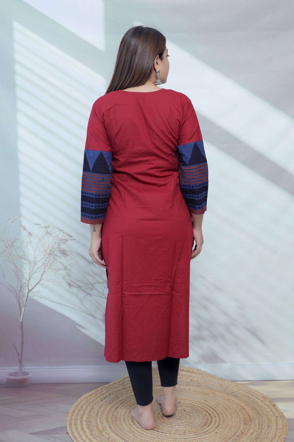 Bhoomi Ajarakh Dot Cotton Straight Kurti