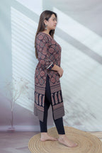 Ananya Ajarakh Mirror Cotton Straight Kurti